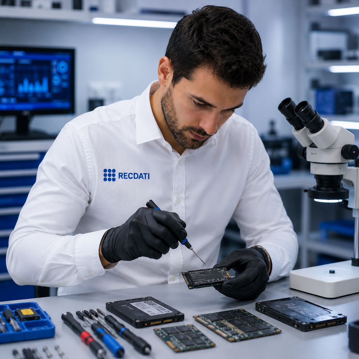 Recupero dati SSD in laboratorio professionale RecDati