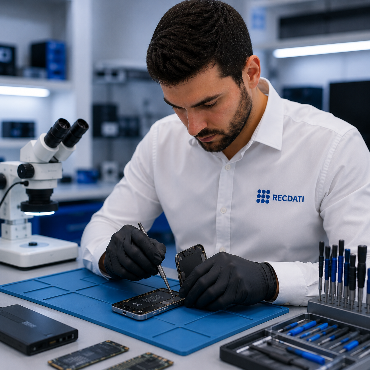Recupero dati smartphone Android e iPhone in laboratorio RecDati