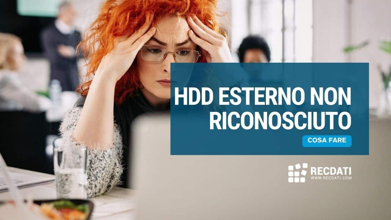 Cosa fare hard disk esterno non viene riconosciuto