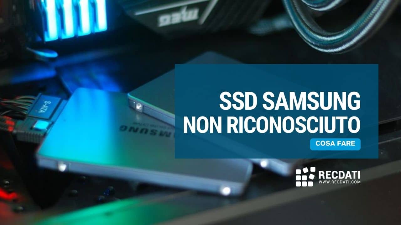 SSD Samsung non Viene Riconosciuto su Windows