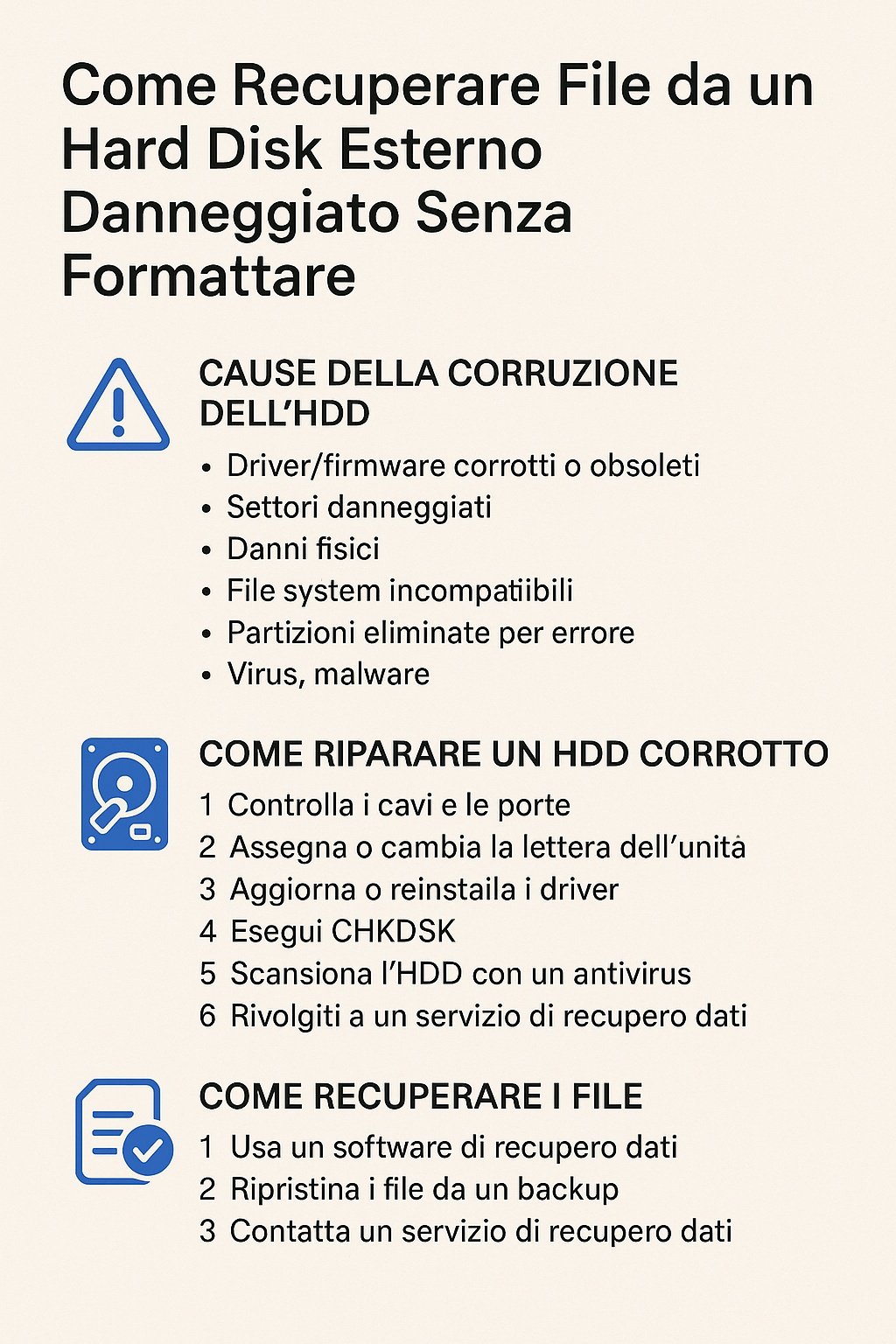 Come Recuperare File da un Hard Disk Esterno Danneggiato Senza Formattare Come Recuperare File da un Hard Disk Esterno Danneggiato Senza Formattare